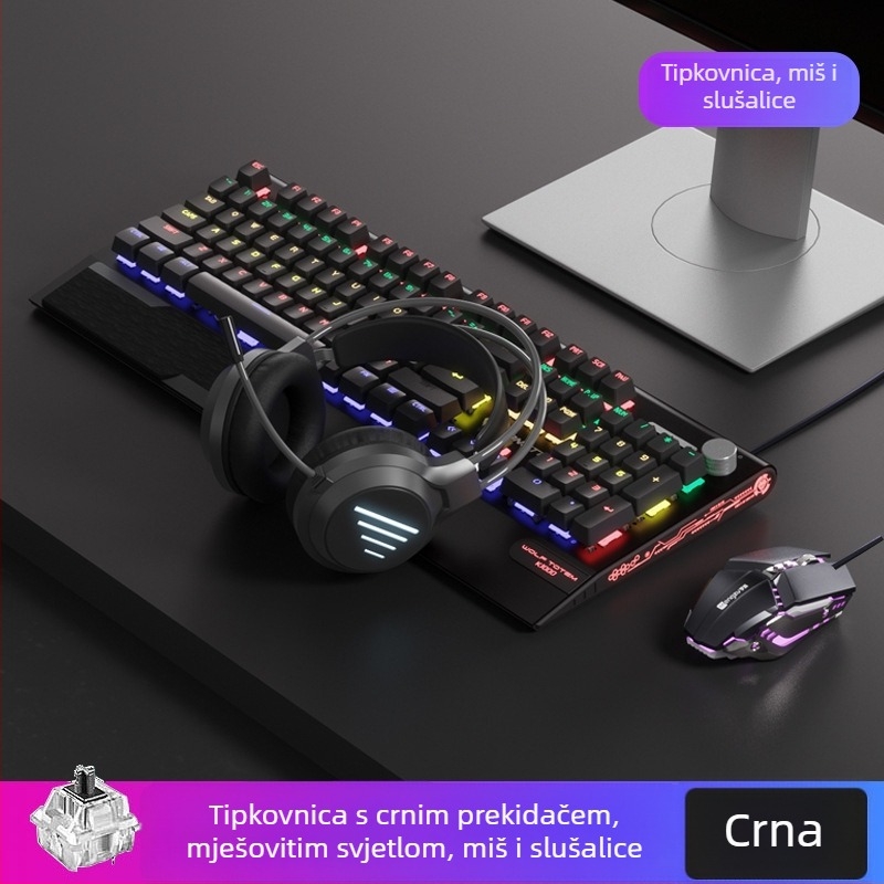 K1000 mehanička tipkovnica, 104 tipke, žičana veza, RGB pozadinsko osvjetljenje, metalno kućište, 1,5 m kabel.