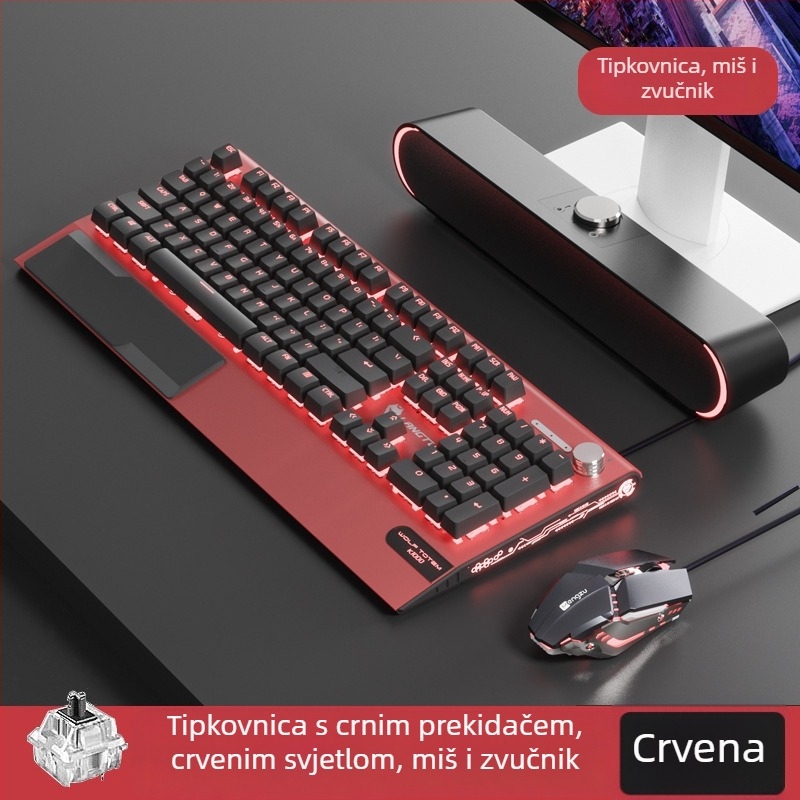 K1000 mehanička tipkovnica, 104 tipke, žičana veza, RGB pozadinsko osvjetljenje, metalno kućište, 1,5 m kabel.