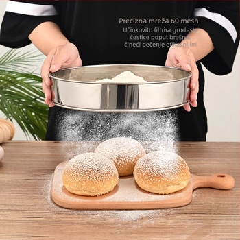 Sito za brašno od 304 nehrđajućeg čelika s ultrafinom mrežom 40/60 za pečenje