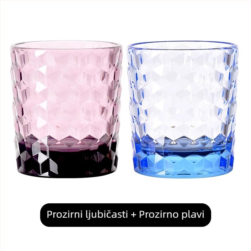 PC čašica za četkicu za zube, debela, otporna na padove, prozirna, lagani luksuz za parove
