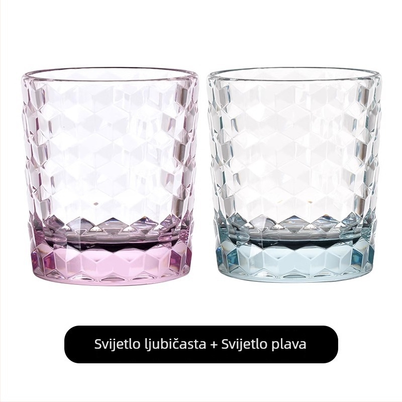 PC čašica za četkicu za zube, debela, otporna na padove, prozirna, lagani luksuz za parove