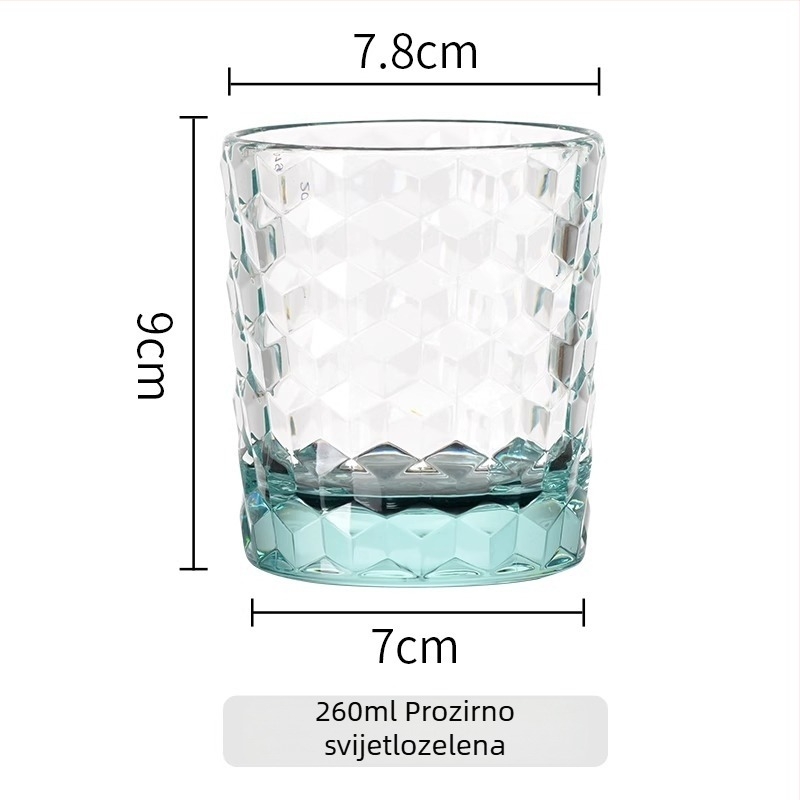 PC čašica za četkicu za zube, debela, otporna na padove, prozirna, lagani luksuz za parove