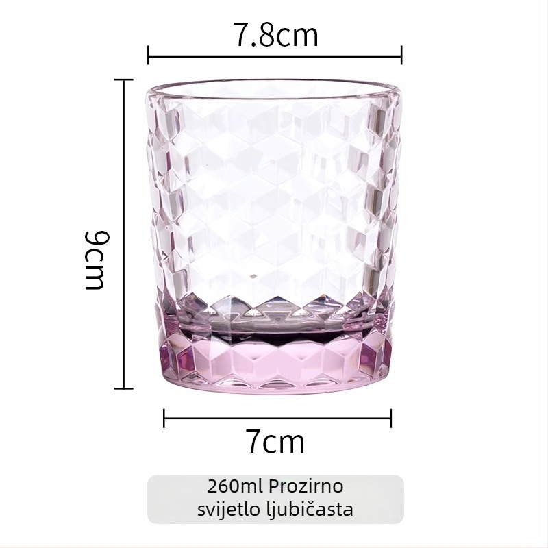 PC čašica za četkicu za zube, debela, otporna na padove, prozirna, lagani luksuz za parove
