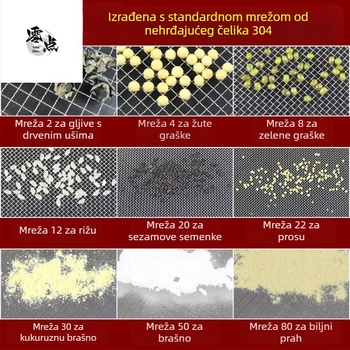 Sitko za brašno od 304 nehrđajućeg čelika s finom mrežom – za brašno, rižu, sezam i sojino mlijeko