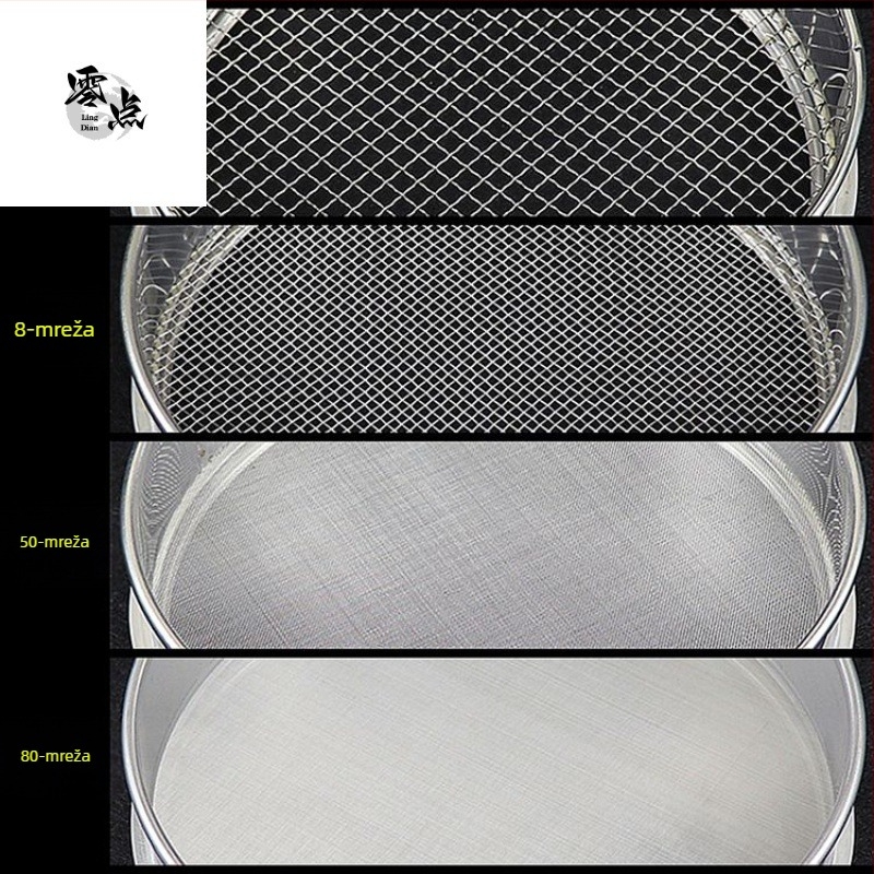 Sitko za brašno od 304 nehrđajućeg čelika s finom mrežom – za brašno, rižu, sezam i sojino mlijeko