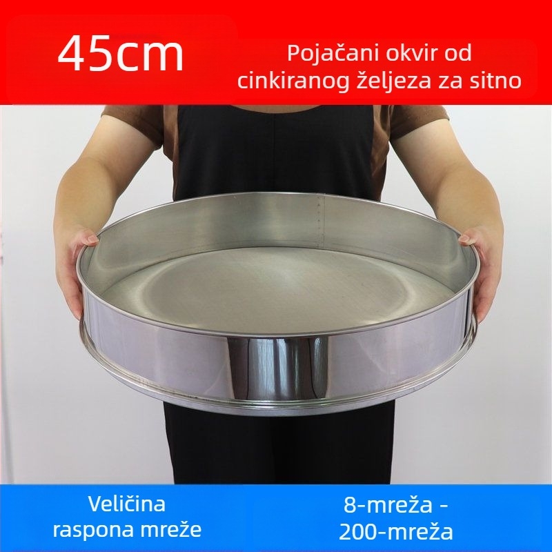 Sitko za brašno od 304 nehrđajućeg čelika s finom mrežom – za brašno, rižu, sezam i sojino mlijeko