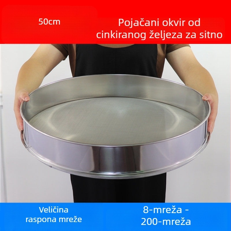 Sitko za brašno od 304 nehrđajućeg čelika s finom mrežom – za brašno, rižu, sezam i sojino mlijeko
