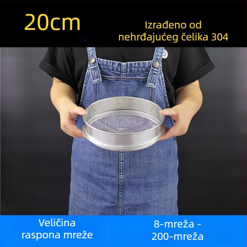 Sitko za brašno od 304 nehrđajućeg čelika s finom mrežom – za brašno, rižu, sezam i sojino mlijeko