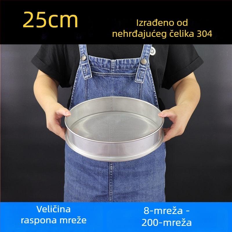 Sitko za brašno od 304 nehrđajućeg čelika s finom mrežom – za brašno, rižu, sezam i sojino mlijeko