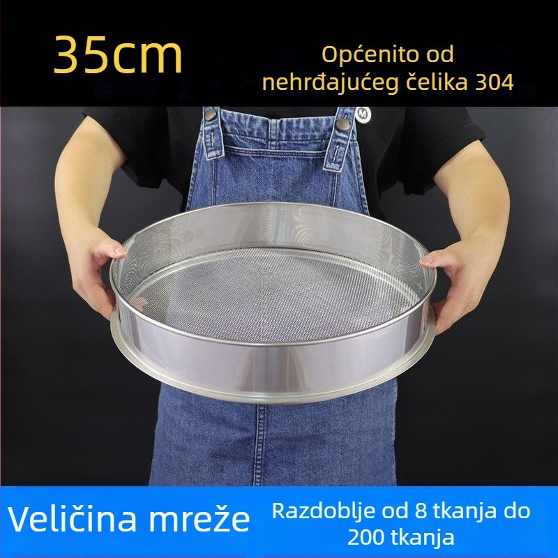 Sitko za brašno od 304 nehrđajućeg čelika s finom mrežom – za brašno, rižu, sezam i sojino mlijeko