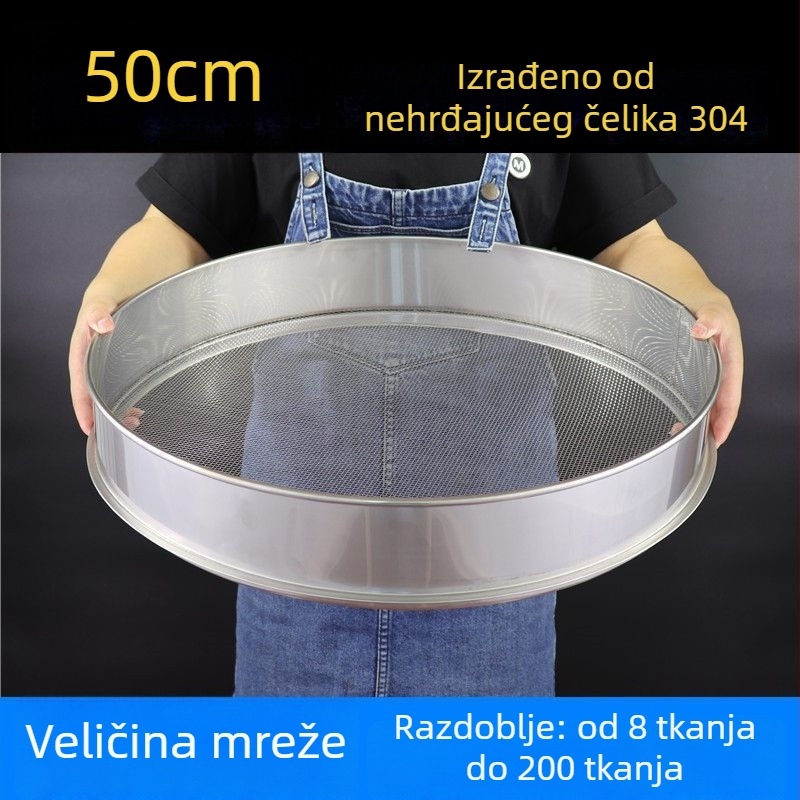 Sitko za brašno od 304 nehrđajućeg čelika s finom mrežom – za brašno, rižu, sezam i sojino mlijeko