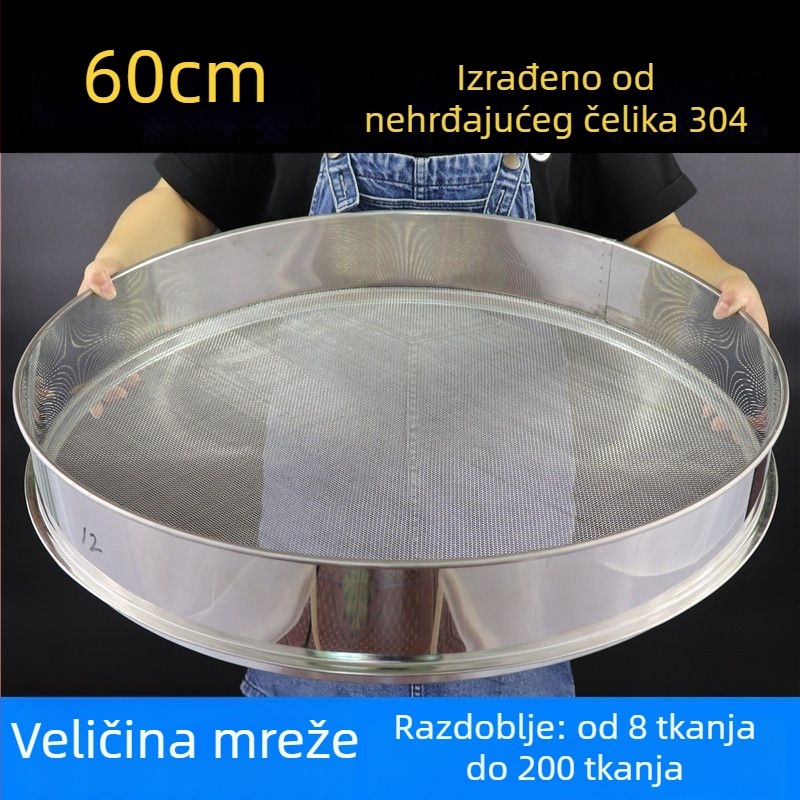 Sitko za brašno od 304 nehrđajućeg čelika s finom mrežom – za brašno, rižu, sezam i sojino mlijeko