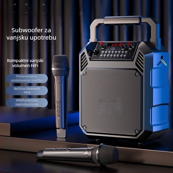 Bluetooth prijenosni zvučnik za dom i vani, bežično Bluetooth/USB/3,5 mm povezivanje, IPX4 vodootpornost, ugrađena baterija 1200–2000 mAh, frekvencijski raspon 40 Hz–20 kHz, SNR ≥100 dB