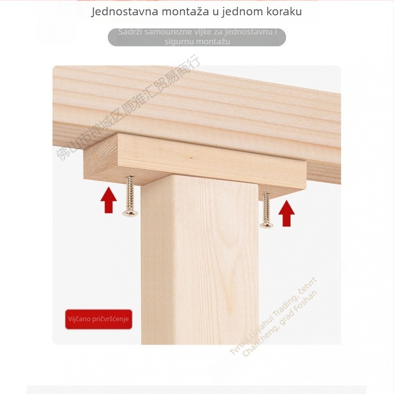 Drvene ojačane potporne noge za krevet, podesiva visina, visoka nosivost, potpora donje grede kreveta, model 18, stil Novi kineski stil, šifra Hnwth54a