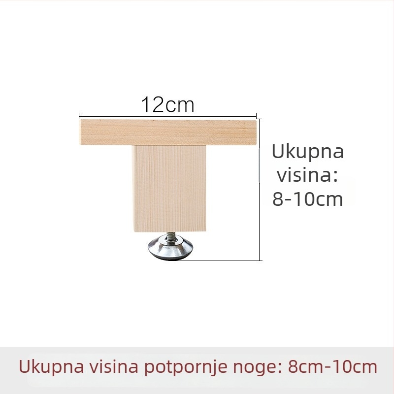 Drvene ojačane potporne noge za krevet, podesiva visina, visoka nosivost, potpora donje grede kreveta, model 18, stil Novi kineski stil, šifra Hnwth54a