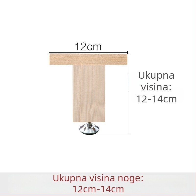 Drvene ojačane potporne noge za krevet, podesiva visina, visoka nosivost, potpora donje grede kreveta, model 18, stil Novi kineski stil, šifra Hnwth54a