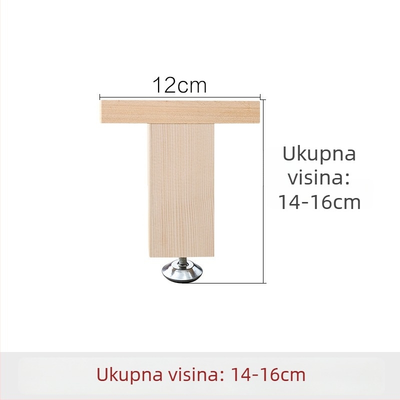 Drvene ojačane potporne noge za krevet, podesiva visina, visoka nosivost, potpora donje grede kreveta, model 18, stil Novi kineski stil, šifra Hnwth54a