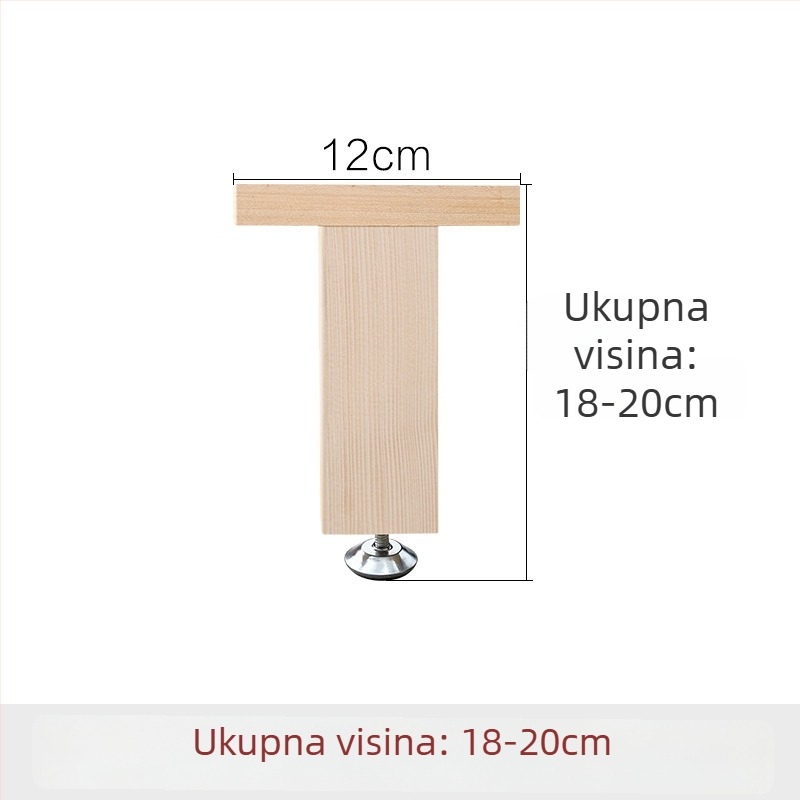 Drvene ojačane potporne noge za krevet, podesiva visina, visoka nosivost, potpora donje grede kreveta, model 18, stil Novi kineski stil, šifra Hnwth54a