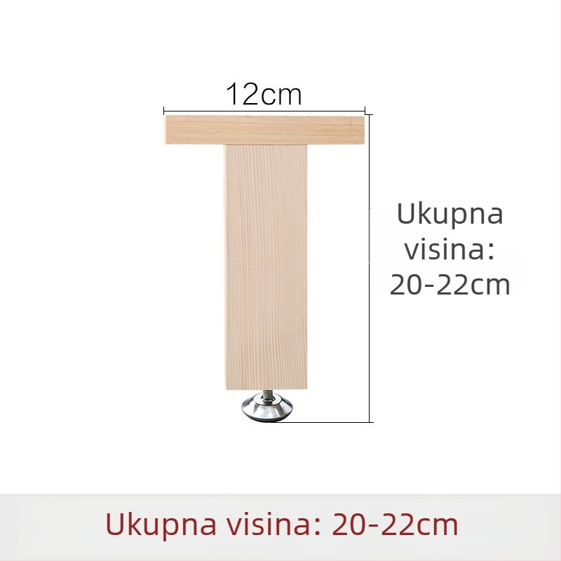 Drvene ojačane potporne noge za krevet, podesiva visina, visoka nosivost, potpora donje grede kreveta, model 18, stil Novi kineski stil, šifra Hnwth54a