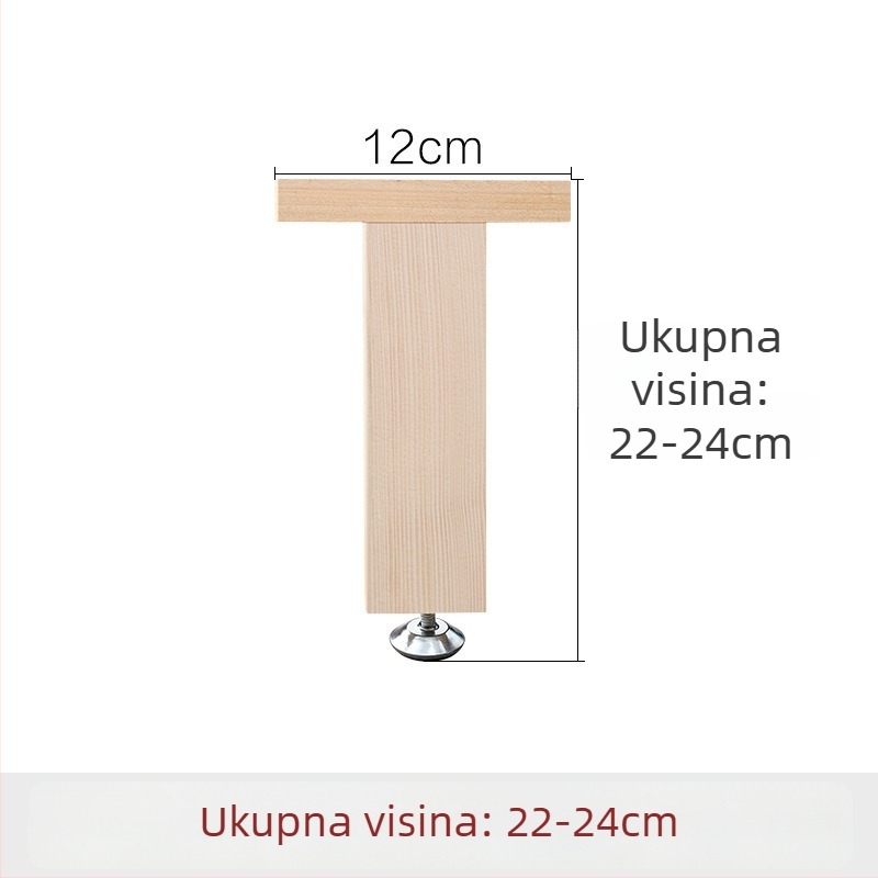 Drvene ojačane potporne noge za krevet, podesiva visina, visoka nosivost, potpora donje grede kreveta, model 18, stil Novi kineski stil, šifra Hnwth54a