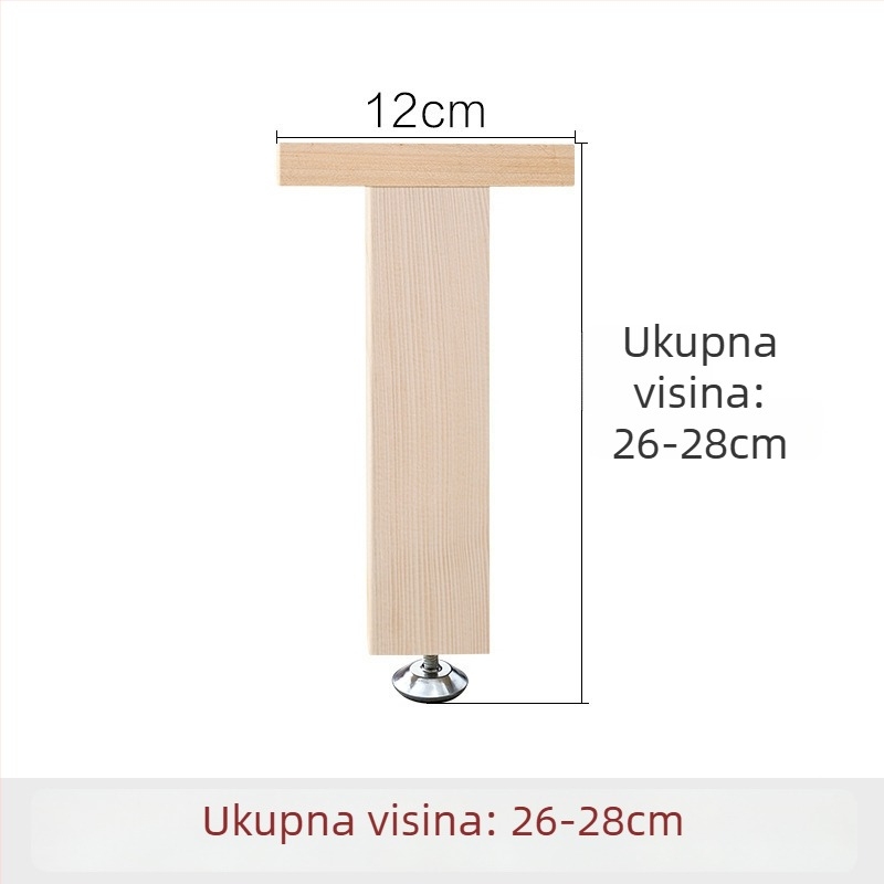 Drvene ojačane potporne noge za krevet, podesiva visina, visoka nosivost, potpora donje grede kreveta, model 18, stil Novi kineski stil, šifra Hnwth54a