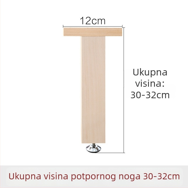 Drvene ojačane potporne noge za krevet, podesiva visina, visoka nosivost, potpora donje grede kreveta, model 18, stil Novi kineski stil, šifra Hnwth54a
