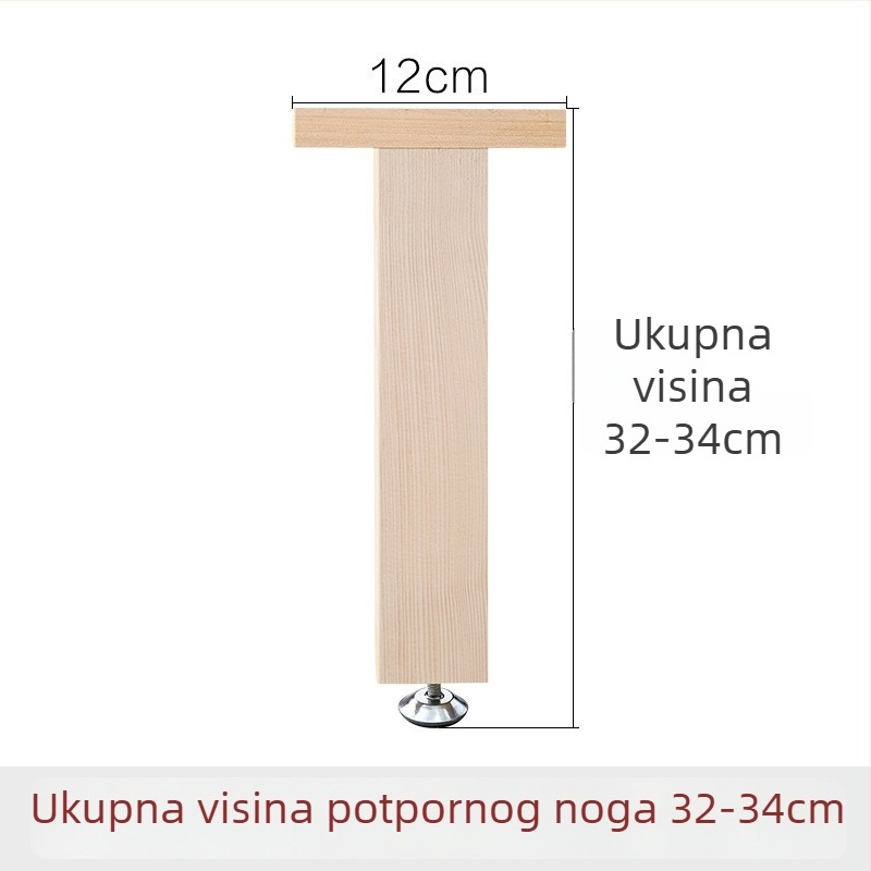 Drvene ojačane potporne noge za krevet, podesiva visina, visoka nosivost, potpora donje grede kreveta, model 18, stil Novi kineski stil, šifra Hnwth54a