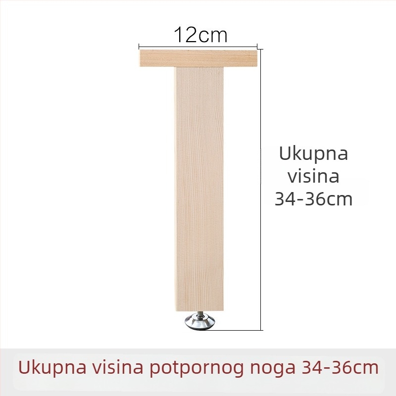 Drvene ojačane potporne noge za krevet, podesiva visina, visoka nosivost, potpora donje grede kreveta, model 18, stil Novi kineski stil, šifra Hnwth54a