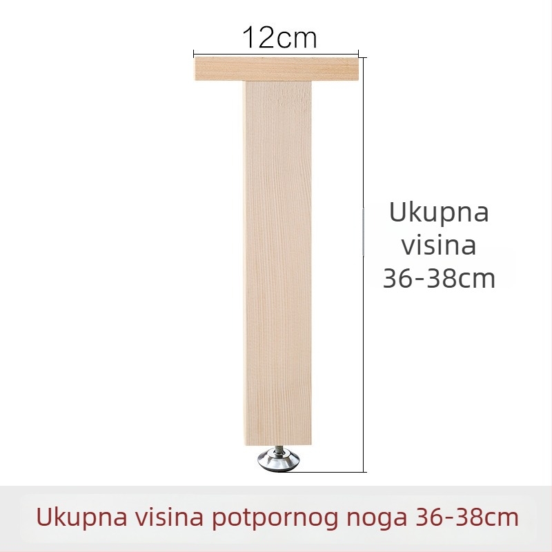 Drvene ojačane potporne noge za krevet, podesiva visina, visoka nosivost, potpora donje grede kreveta, model 18, stil Novi kineski stil, šifra Hnwth54a