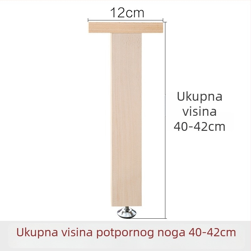Drvene ojačane potporne noge za krevet, podesiva visina, visoka nosivost, potpora donje grede kreveta, model 18, stil Novi kineski stil, šifra Hnwth54a