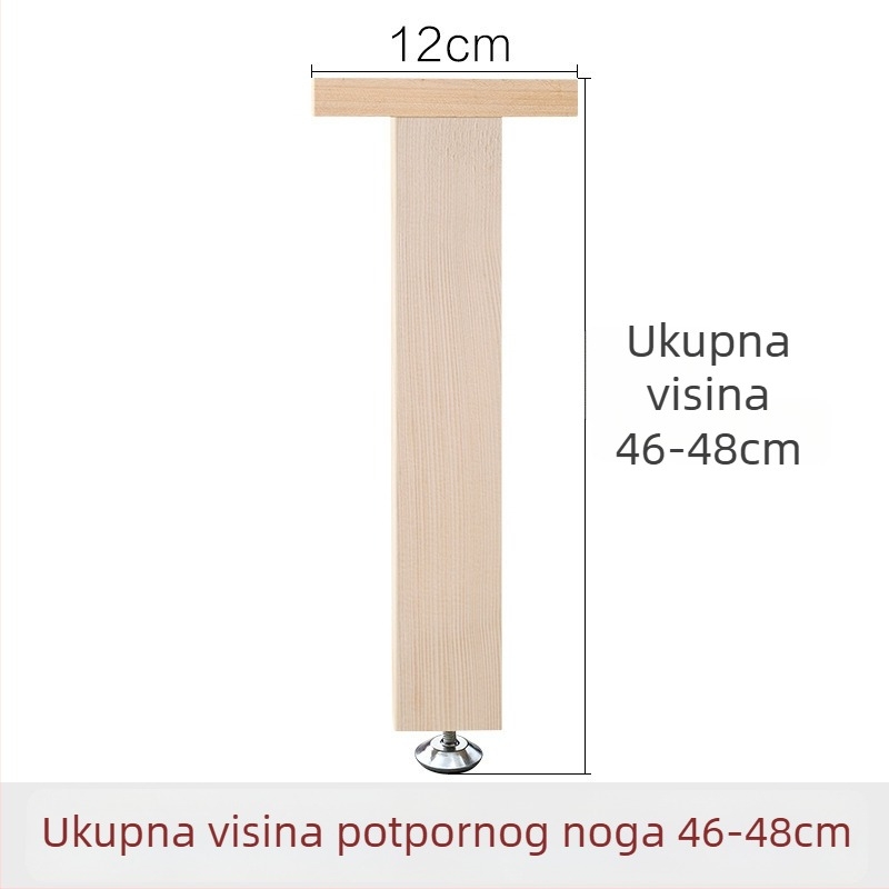 Drvene ojačane potporne noge za krevet, podesiva visina, visoka nosivost, potpora donje grede kreveta, model 18, stil Novi kineski stil, šifra Hnwth54a