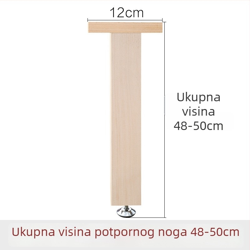 Drvene ojačane potporne noge za krevet, podesiva visina, visoka nosivost, potpora donje grede kreveta, model 18, stil Novi kineski stil, šifra Hnwth54a