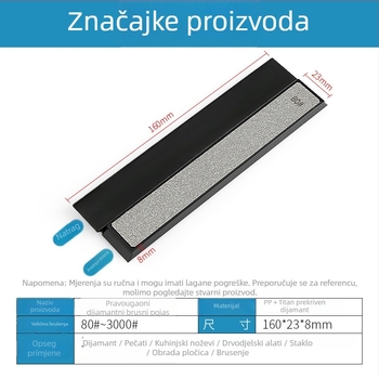 Dijamantni brusni kamen za oštrenje — pogodan za metal, keramičke pločice, nefrit i staklo; alat s fiksnim kutem za brušenje i poliranje (Chuanxing)