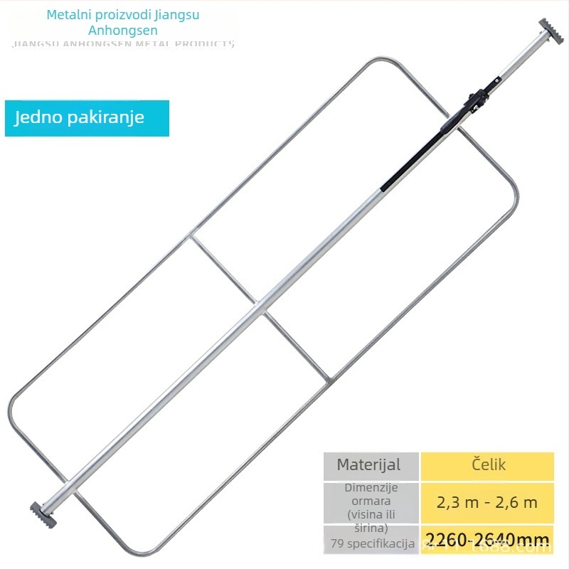Izvlačna nosiva šipka za teretna vozila, galvanizirano čeliku, model Steel 1300-168, raspon primjene 1300-3080, serija Cargo Bar