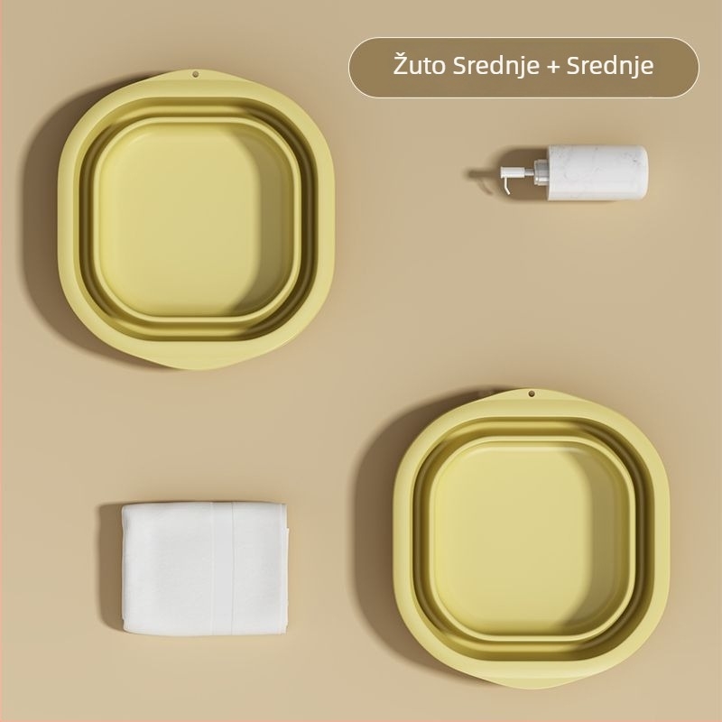 Sklopiva plastična umivaonica za kućnu i putnu upotrebu, lagana 100–120 g, za pranje rublja u studentskom domu