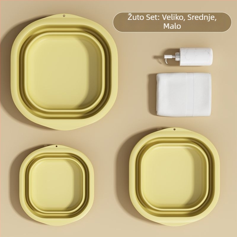 Sklopiva plastična umivaonica za kućnu i putnu upotrebu, lagana 100–120 g, za pranje rublja u studentskom domu