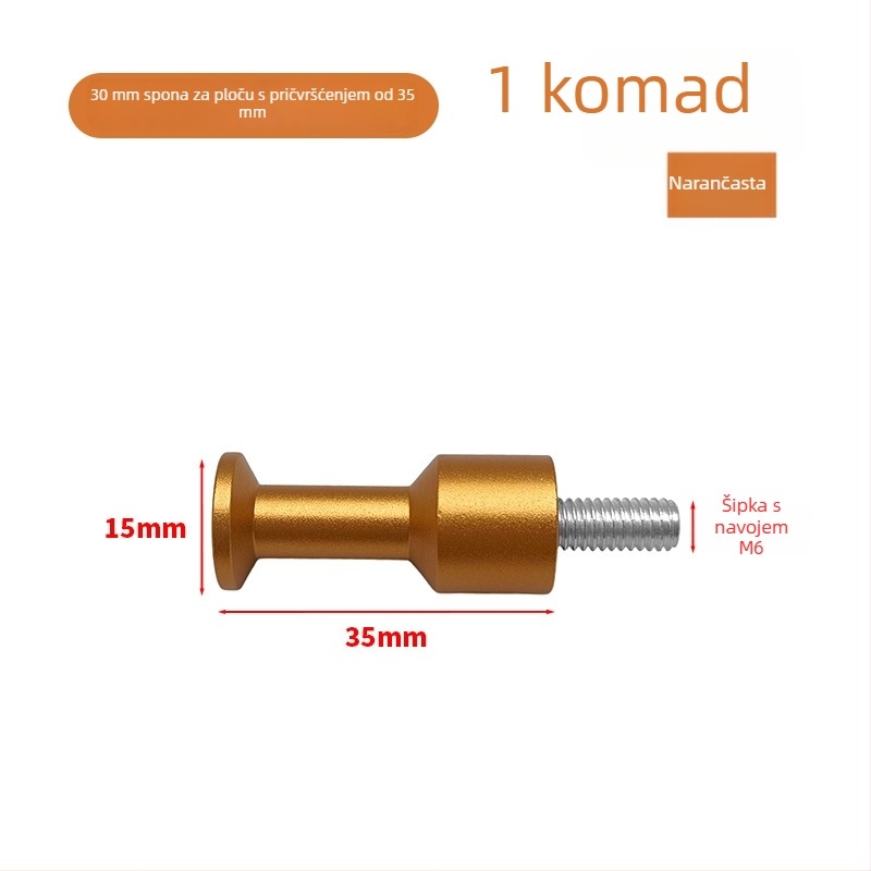 Kuka za perforiranu ploču od aluminijske legure — pribor za perforirane ploče, lijevani dizajn, moderni minimalistički stil