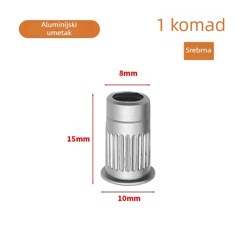 Kuka za perforiranu ploču od aluminijske legure — pribor za perforirane ploče, lijevani dizajn, moderni minimalistički stil