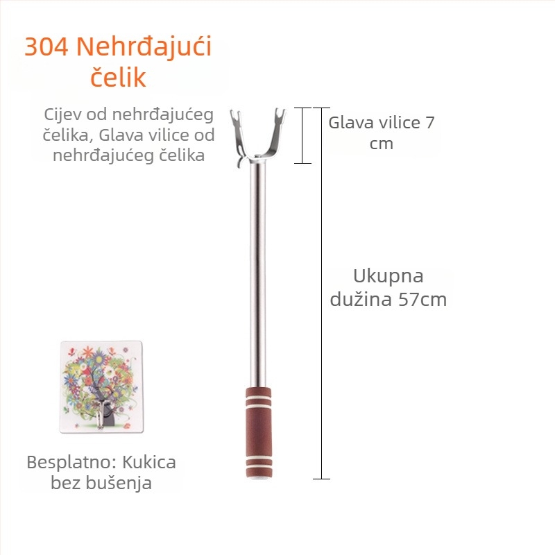 Nehrđajući čelični štap za sušenje odjeće na balkonu; Materijal: nehrđajući čelik; Kategorija: držač za odjeću; Primjena: balkon