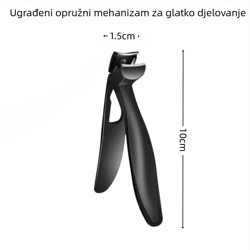 Nehrđajuće čelične nokat kliješta s zakrivljenim dizajnom, uštedu snage, anti-splash, široki otvor