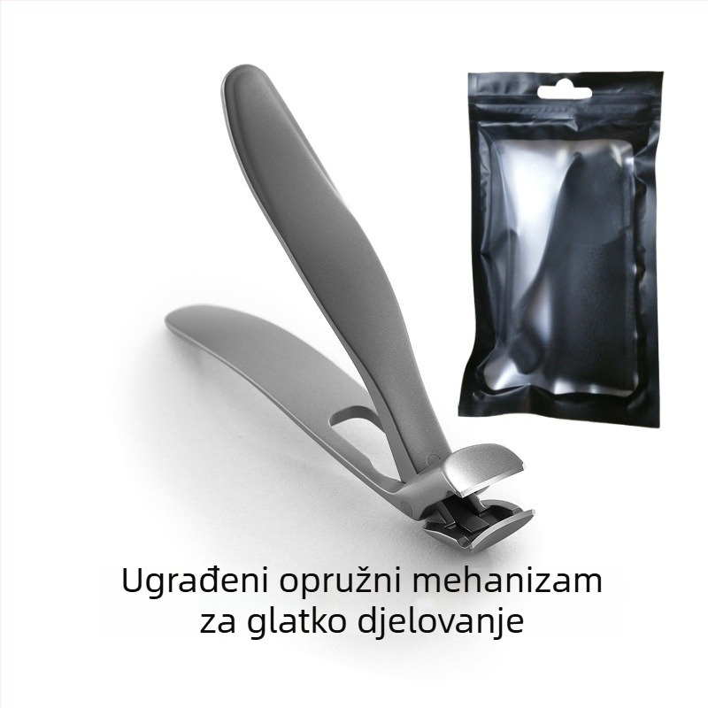Nehrđajuće čelične nokat kliješta s zakrivljenim dizajnom, uštedu snage, anti-splash, široki otvor