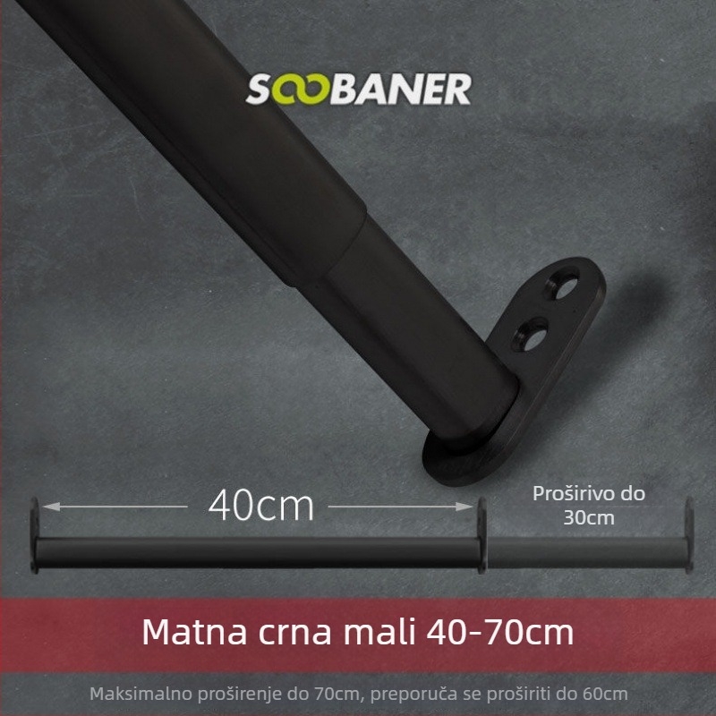 Nehrđajući čelik – teleskopska šipka za garderobu, unutarnji ormari, dodatak garderobe