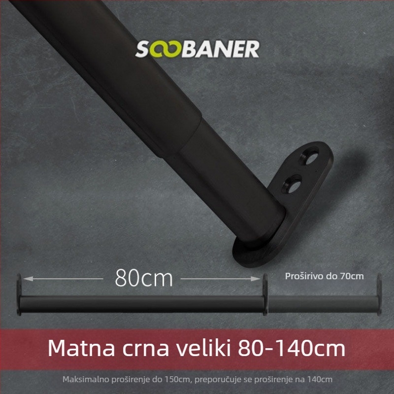 Nehrđajući čelik – teleskopska šipka za garderobu, unutarnji ormari, dodatak garderobe