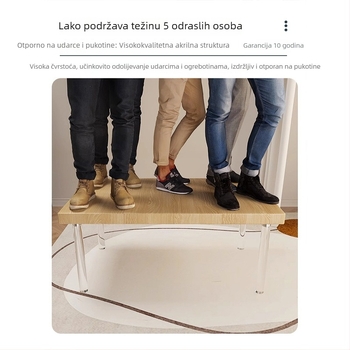 Podesive akrilne noge za namještaj – Grupa Gemmas; materijal: akril+metal; teleskopsko podešavanje visine; prozirne potporne noge; pogodne za stolić za kavu, TV komodu, kauč i krevet