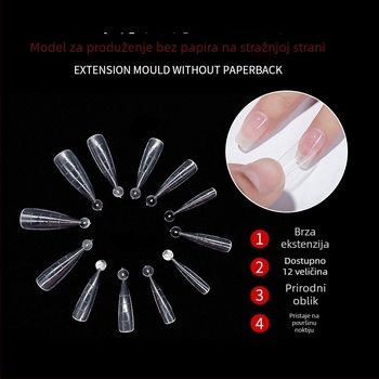 GNDG Model za produženje noktiju, plastični, serija kalupa za pladanj papira, uzorak kapljica vode, 48–60 komada