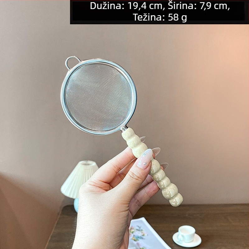 Mochase 304 nehrđajući čelik mrežasto cjedilo - korejski stil, protuklizno, s jednim kukom, prilagodljivo