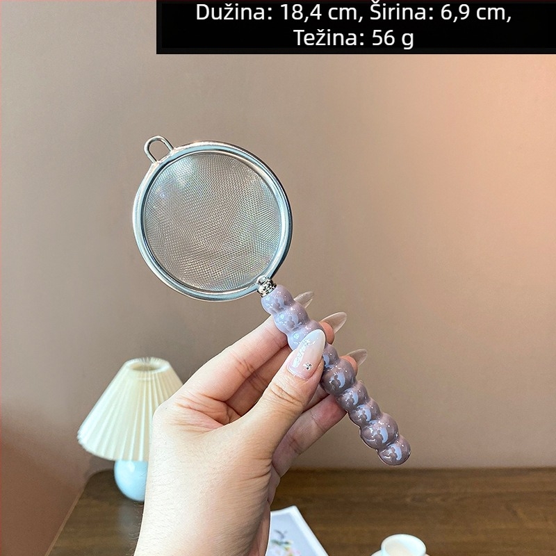 Mochase 304 nehrđajući čelik mrežasto cjedilo - korejski stil, protuklizno, s jednim kukom, prilagodljivo