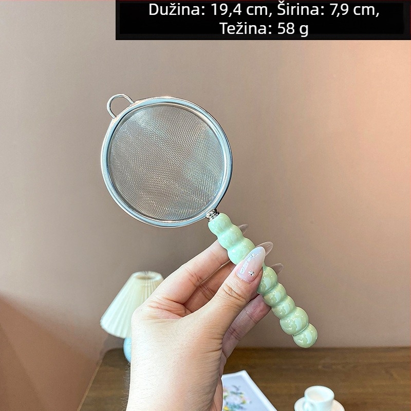 Mochase 304 nehrđajući čelik mrežasto cjedilo - korejski stil, protuklizno, s jednim kukom, prilagodljivo