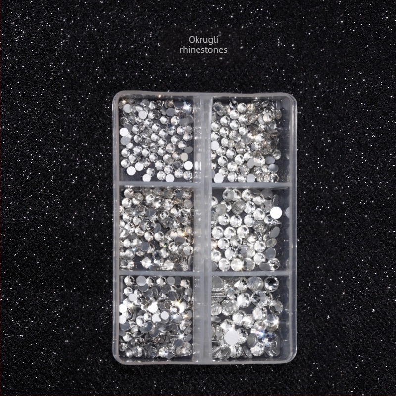 Poshman kristali za nokte, Princess Series, Flat Bottom Drill, Bow & Butterfly uzorak, sladak stil