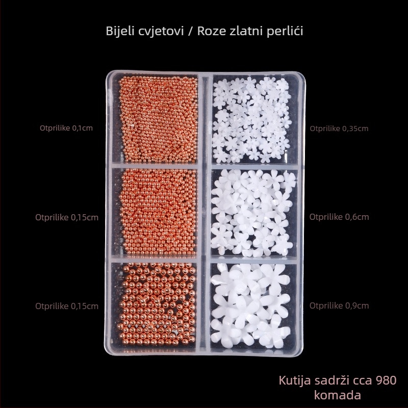 Poshman kristali za nokte, Princess Series, Flat Bottom Drill, Bow & Butterfly uzorak, sladak stil